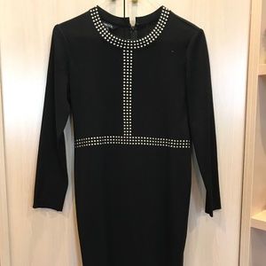 Misook Black Dress with Silver Studs